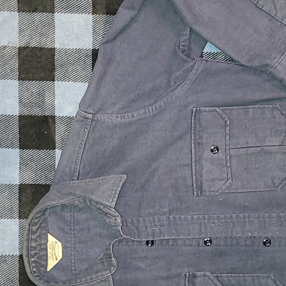 Vintage. 70s. Made in USA. Cabela's. Heavyweight Flannel. Mens Large - Picture 8 of 15